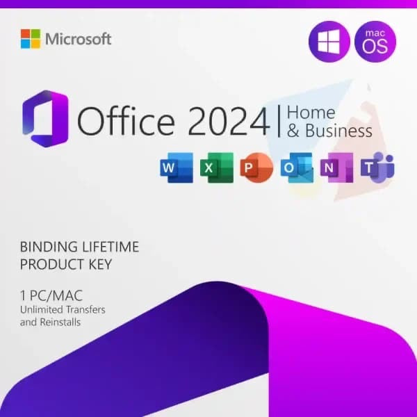 Microsoft Office 2024 Home and Business — Lifetime License (1 PC or Mac)